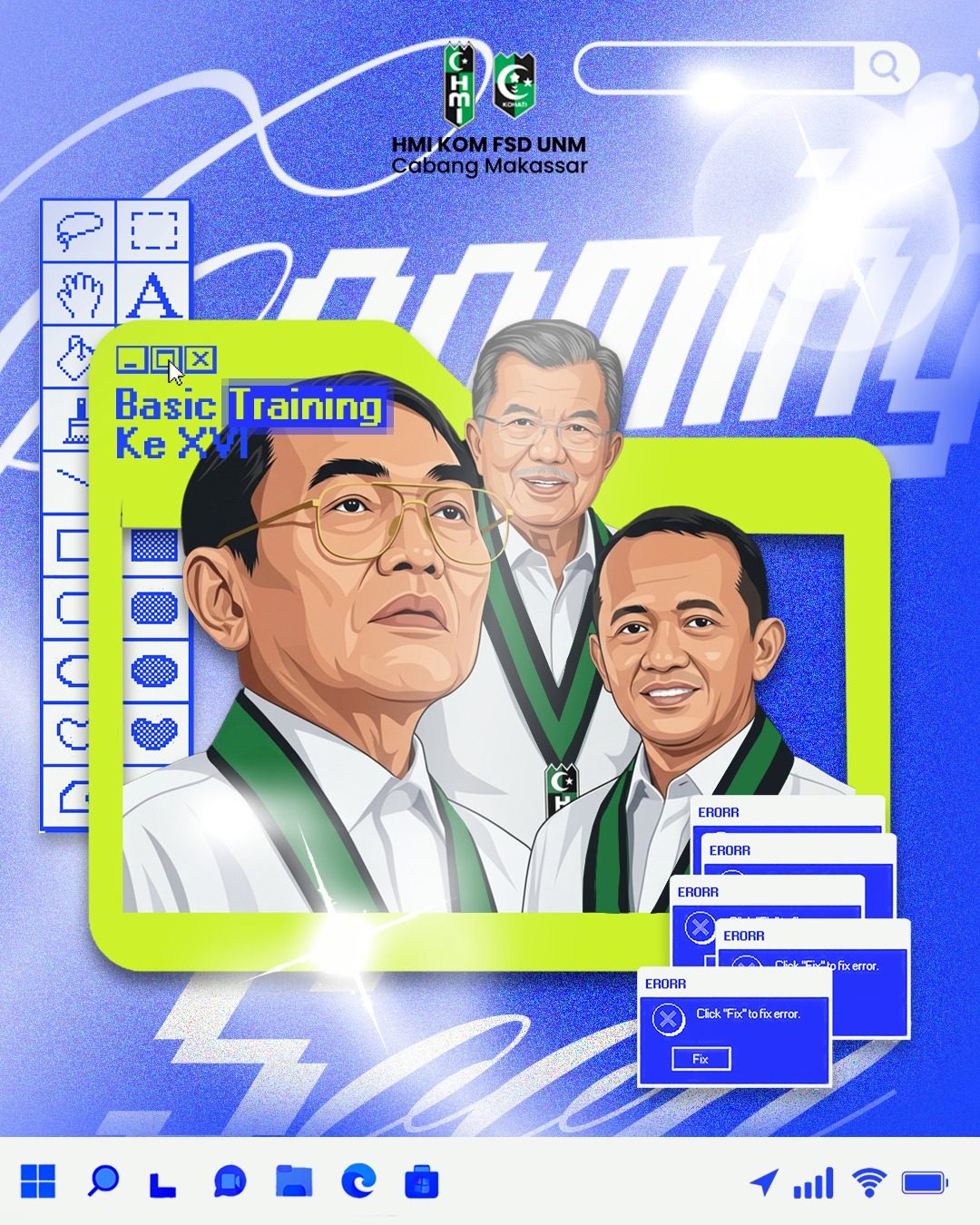 Poster LK1 HMI Komisariat FSD UNM 2026